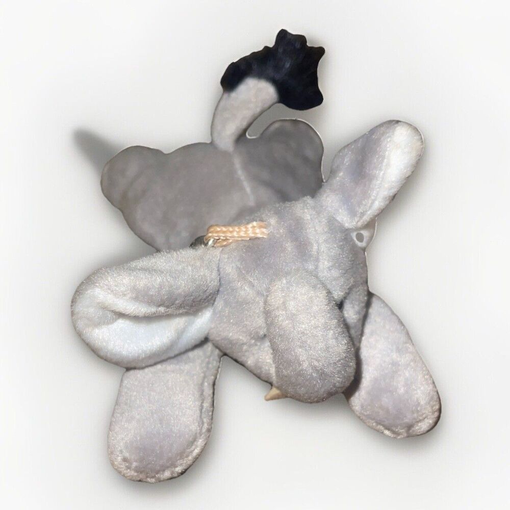 Kellytoy Plush Keychain Little Mini Beanpals Babies Gray Color - Nuttah Jr.